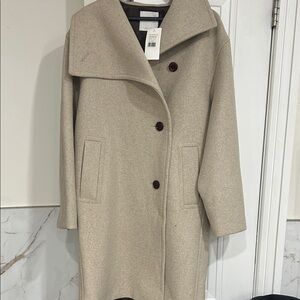 Mango Beige Wool Coat